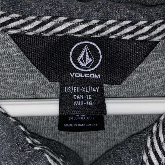 Kid's Volcom Grey Polo Shirt - Picture 5 of 6